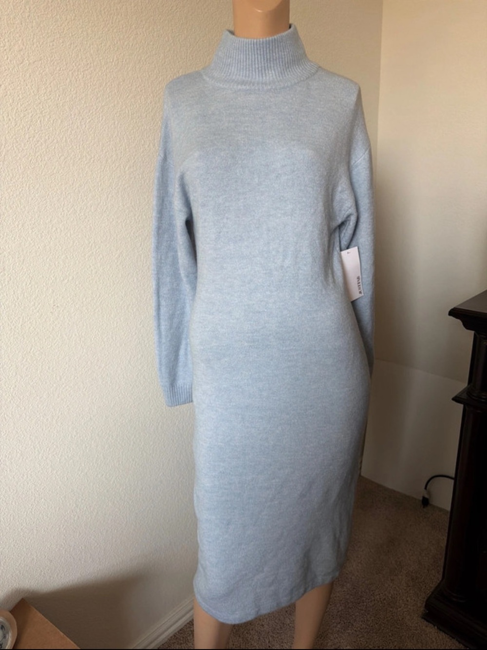 NWT Justfab Light Blue Turtleneck Sweater Dress Small